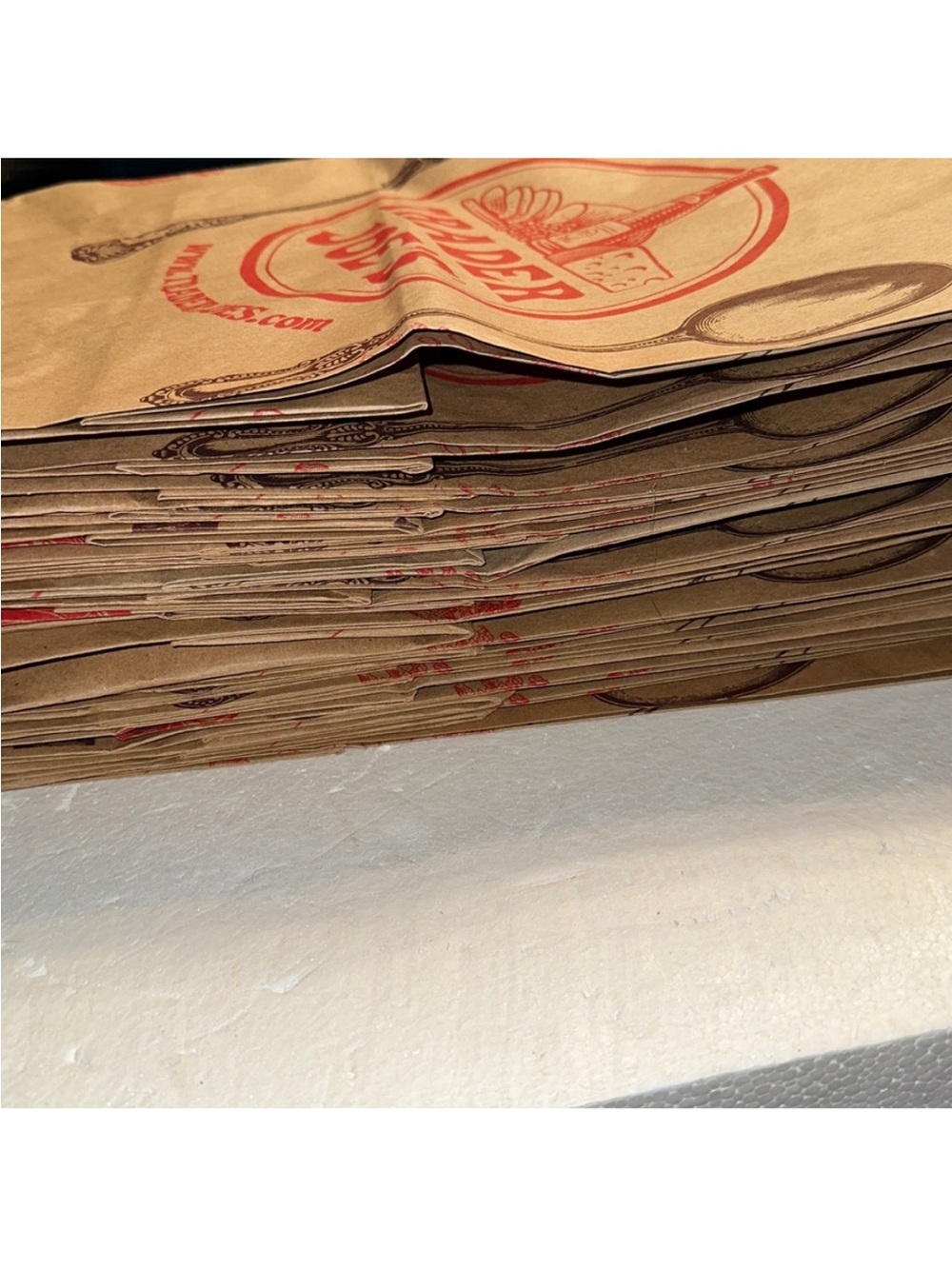 Lot of twenty Trader Joe’s shopping paper bags
